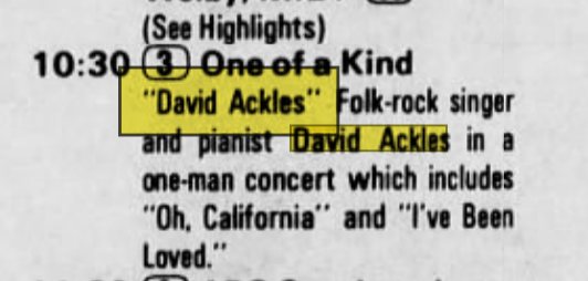 TV listing